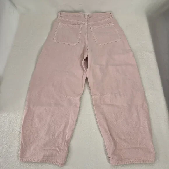 Universal Thread Womens 10 Pink High Rise Easy Barrel Cotton Zip Up Jeans Pants - Picture 8 of 15